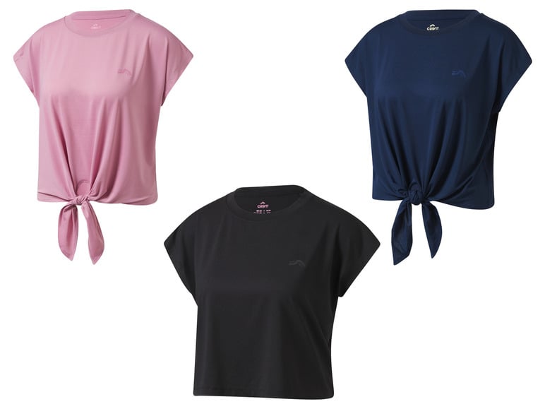 CRIVIT Damen Funktionsshirt, modisch weit und kürzer geschnitten