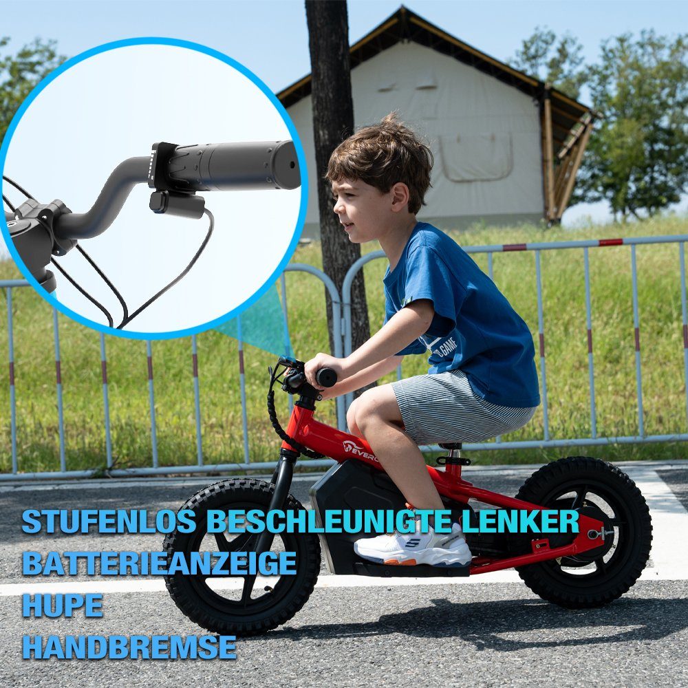 Evercross Mini Scooter EV06M Mini Electric Scooter for Children, 12 Inch Balance Bike 100W, 15.00 km/h, Electric Balance Bikes 3-6 Years, Max Speed 15km/h, 24V 4AH BATTERY