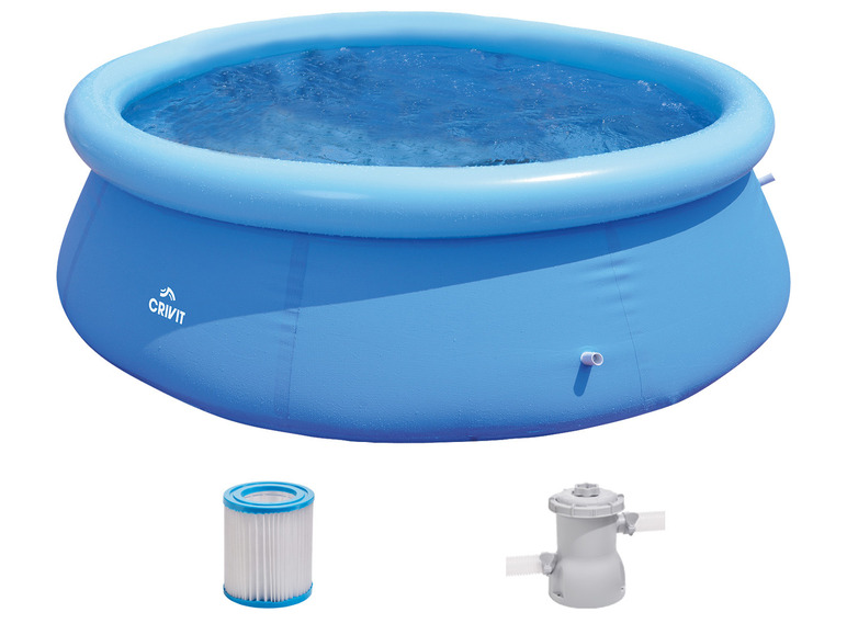 CRIVIT Quick-up-Pool, Ø 240 x H 63 cm, inkl. Filterpumpe