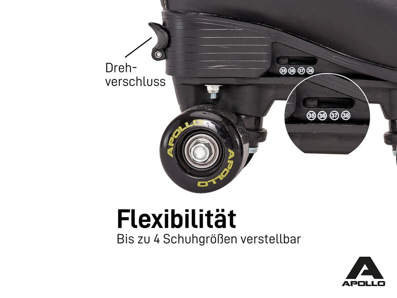 Apollo Apollo Rollschuhe »Disco Quads«, größenverstellbar, Größe 31 - 42, ab 6 Jahren