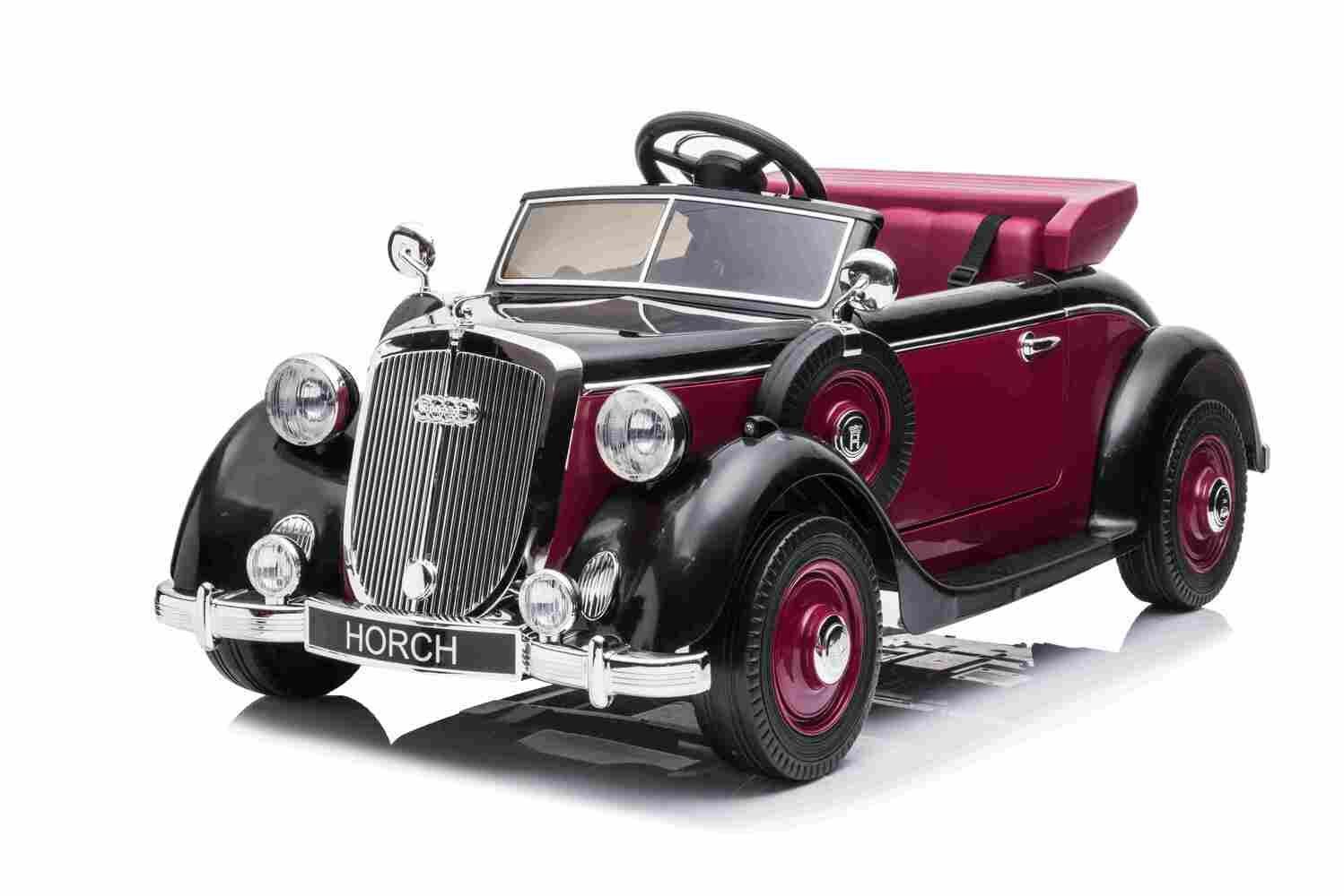 BoGi electric children's car Audi Horch children's vehicle 930V 2x120W vintage EVA 1xchild 1xadult