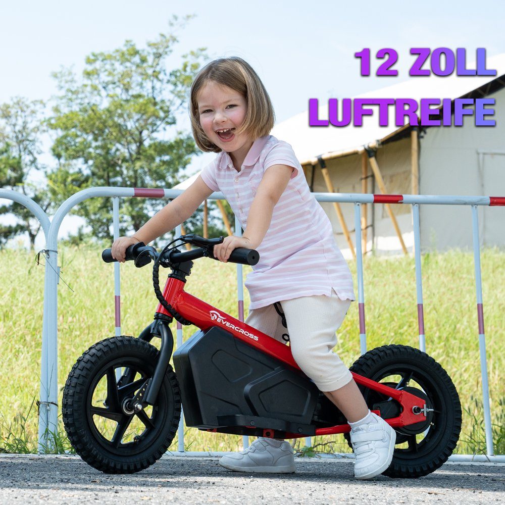 Evercross Mini Scooter EV06M Mini Electric Scooter for Children, 12 Inch Balance Bike 100W, 15.00 km/h, Electric Balance Bikes 3-6 Years, Max Speed 15km/h, 24V 4AH BATTERY