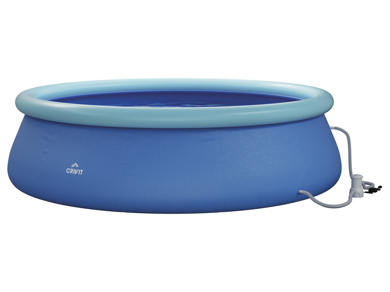 CRIVIT Quick-up-Pool, Ø 300 x H 76 cm, inkl. Filterpumpe