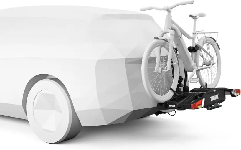 Thule EasyFold XT bike rack for tow bar 2 bikes silver