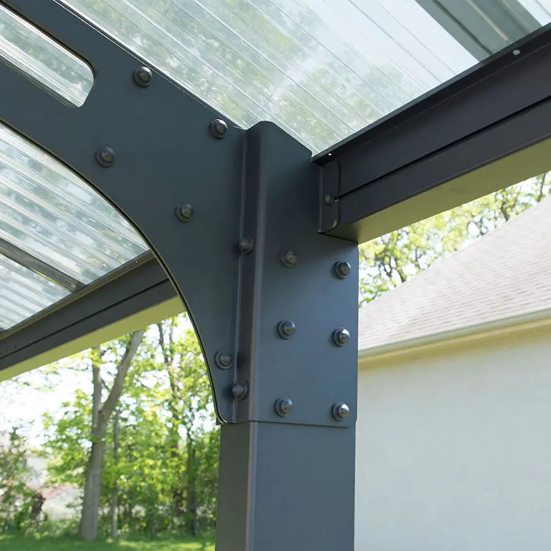 16x10 Palram Canopia Arizona Wave 5000 Grey Metal Carport