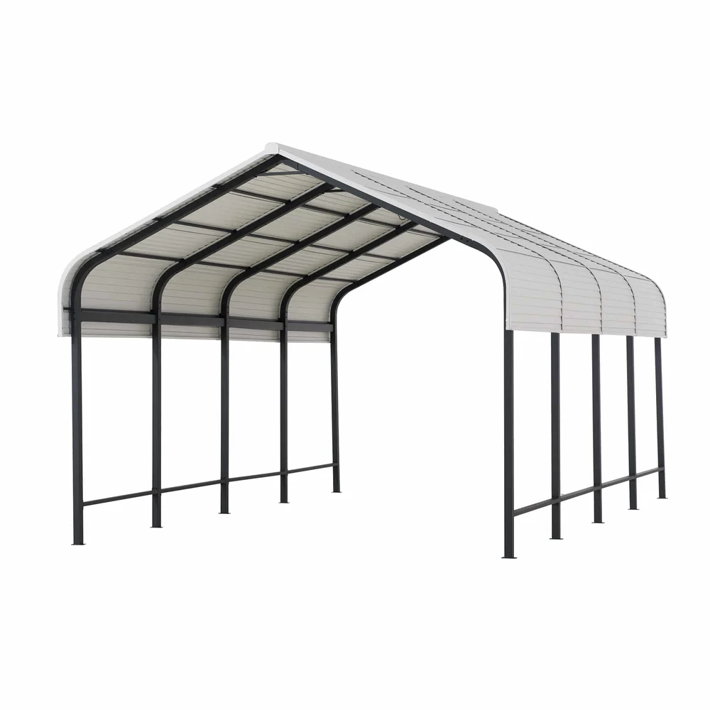 SUNJOY 12x20 Heavy Duty Metal Carport Gazebo with Ceiling Hook