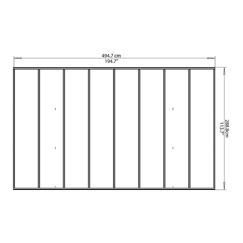 16x10 Palram Canopia Arizona Wave 5000 Grey Metal Carport