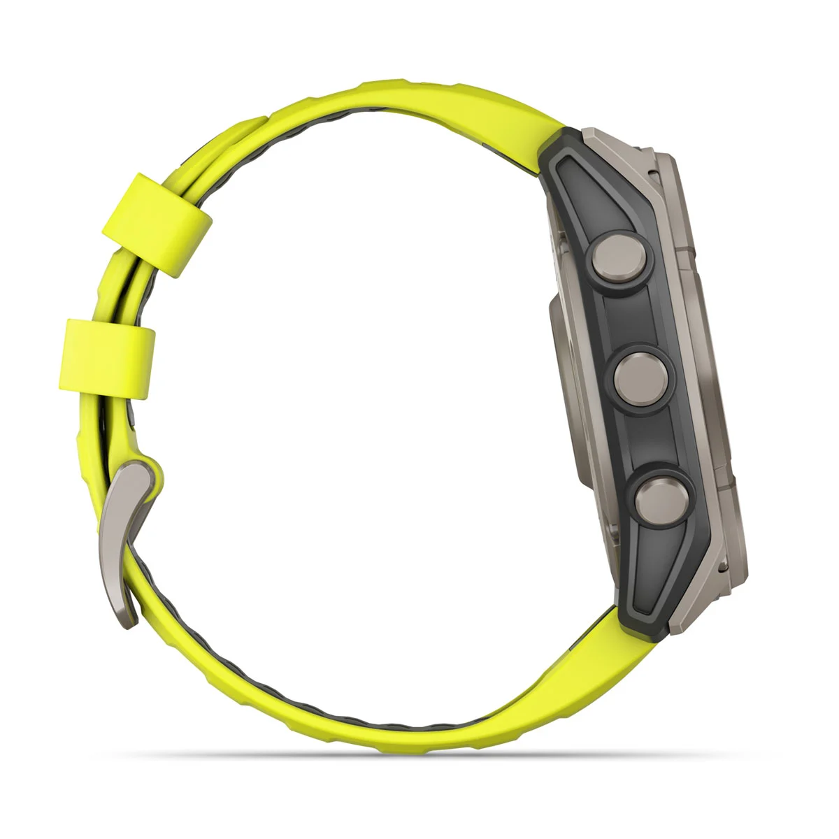 fēnix® 8 – 51 mm, Solar Sapphire, Titanium with Amp Yellow/Graphite Silicone Band