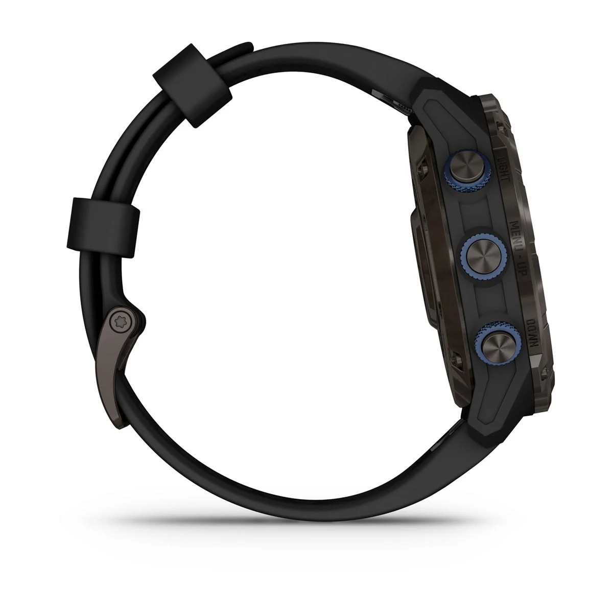 Descent™ Mk3i – 51 mm Carbon Gray DLC Titanium with Black Silicone Band and Descent T2 Transceiver