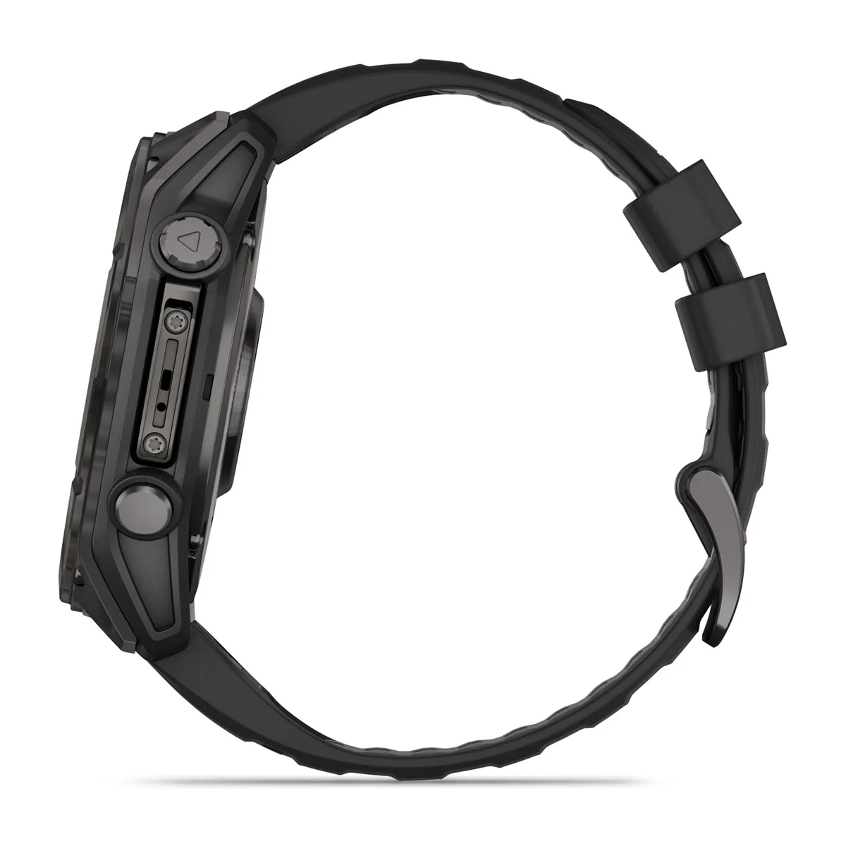fēnix® 8 – 51 mm, AMOLED Sapphire, Carbon Gray DLC Titanium with Black/Pebble Gray Silicone Band