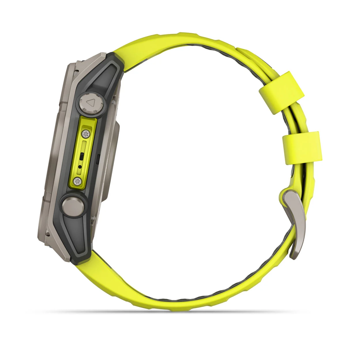 fēnix® 8 – 51 mm, Solar Sapphire, Titanium with Amp Yellow/Graphite Silicone Band