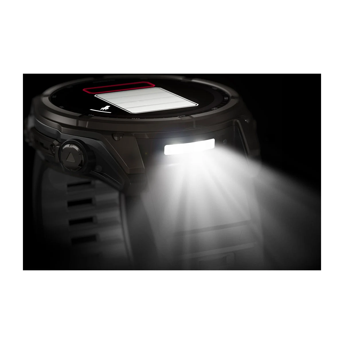 fēnix® 8 – 51 mm, Solar Sapphire, Carbon Gray DLC Titanium with Black/Pebble Gray Silicone Band