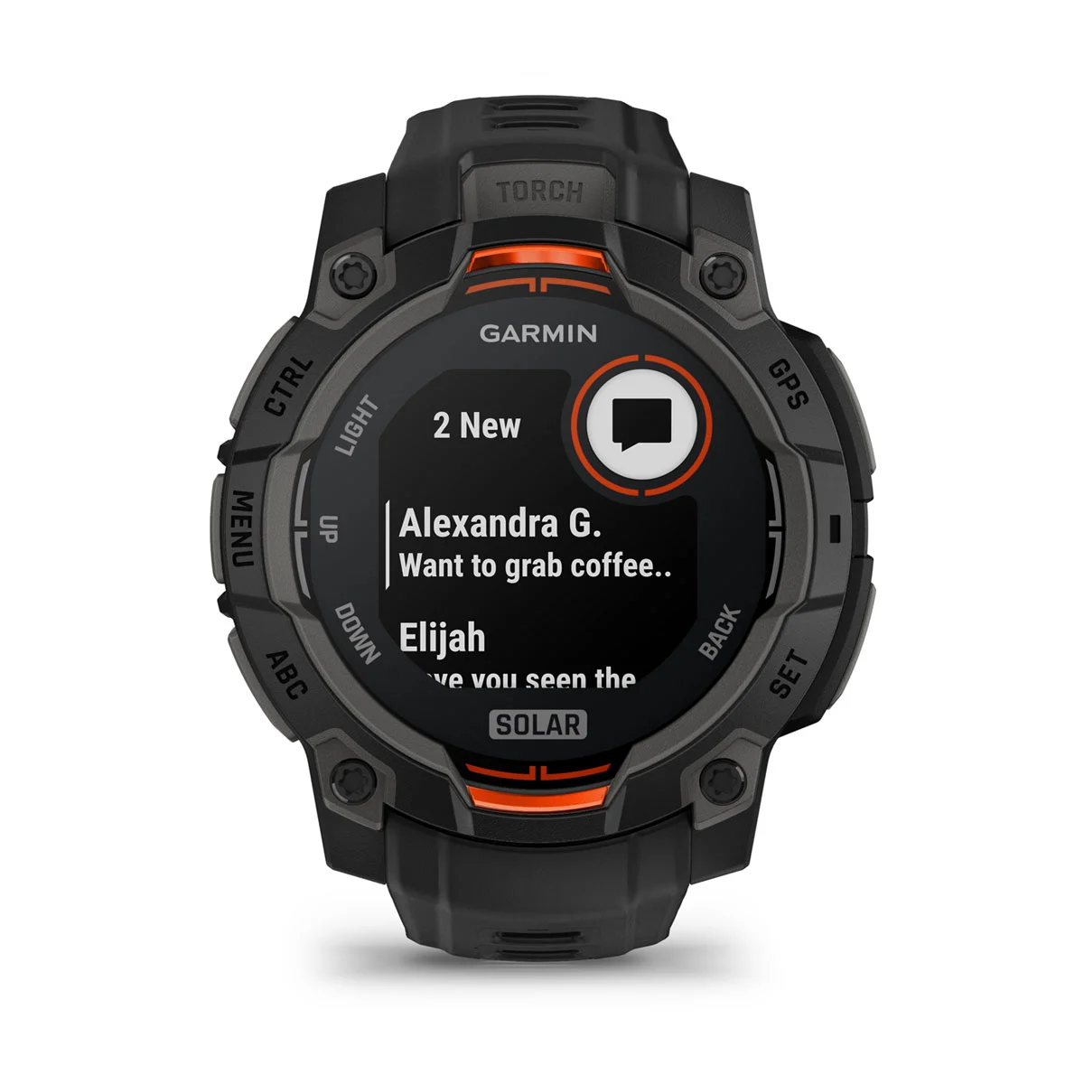 Instinct® 3 – 45 mm, Solar Black with Black Band