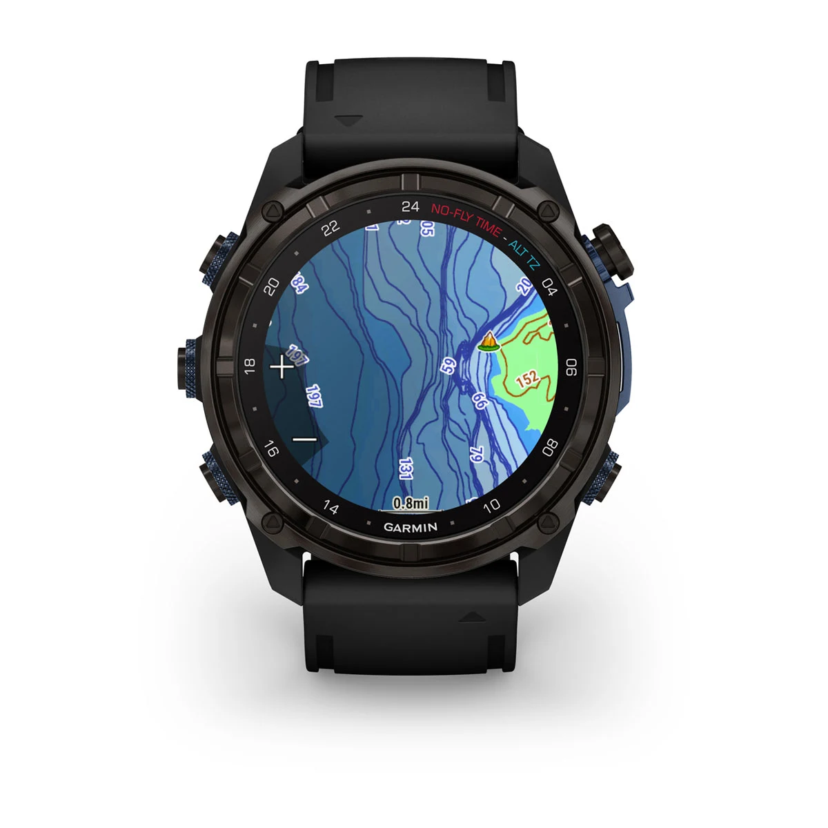Descent™ Mk3i – 51 mm Carbon Gray DLC Titanium with Black Silicone Band and Descent T2 Transceiver