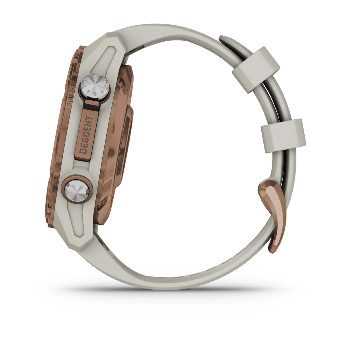 Descent™ Mk3i – 43 mm Bronze PVD Titanium with French Gray Silicone Band and Descent T2 Transceiver