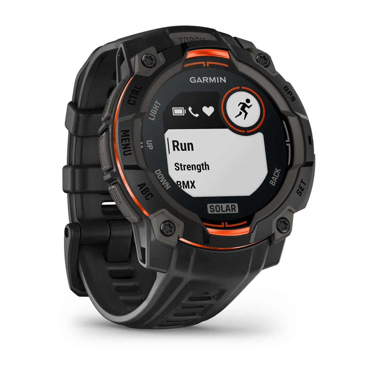 Instinct® 3 – 45 mm, Solar Black with Black Band
