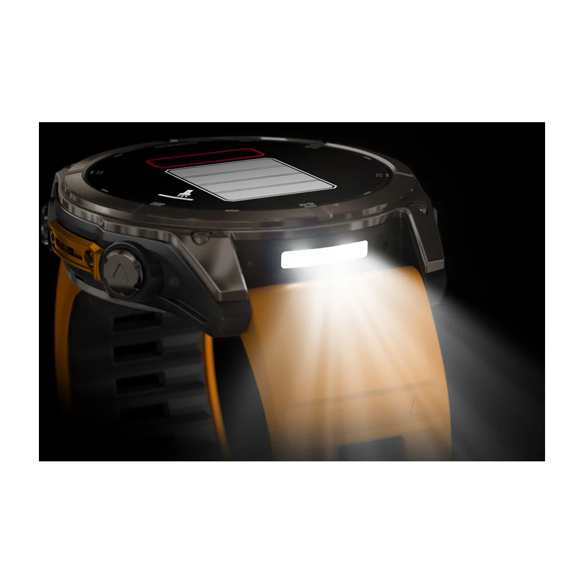 fēnix® 8 – 51 mm, AMOLED Sapphire, Titanium with Spark Orange/Graphite Silicone Band