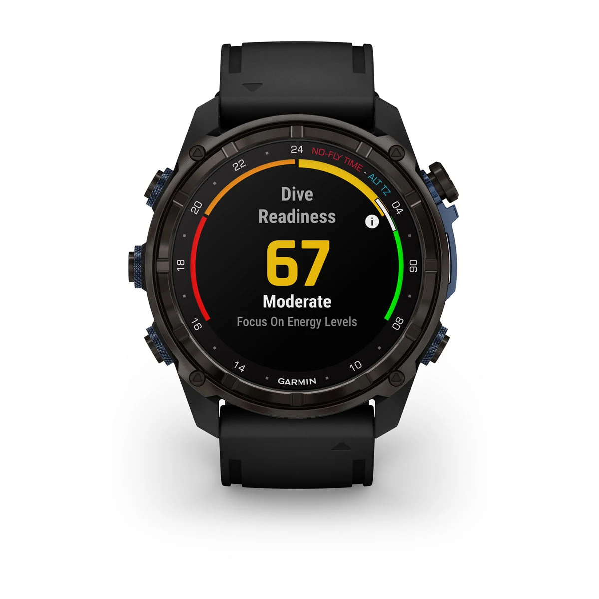 Descent™ Mk3i – 51 mm Carbon Gray DLC Titanium with Black Silicone Band and Descent T2 Transceiver