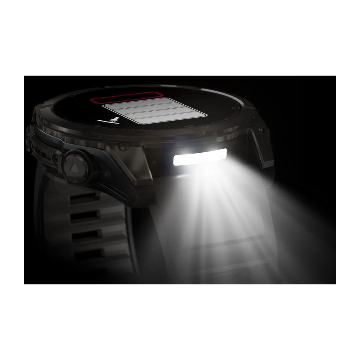 fēnix® 8 – 51 mm, AMOLED Sapphire, Carbon Gray DLC Titanium with Black/Pebble Gray Silicone Band