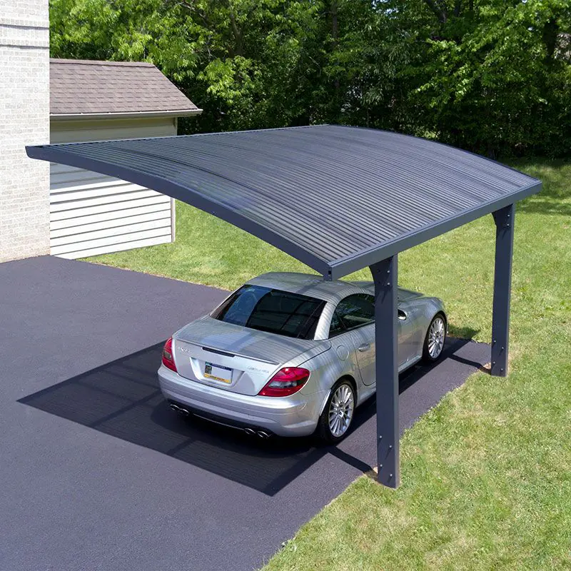 16x10 Palram Canopia Arizona Wave 5000 Grey Metal Carport