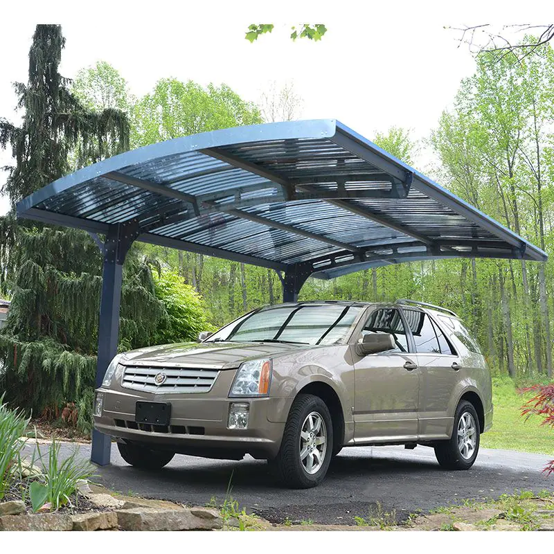 16x10 Palram Canopia Arizona Wave 5000 Grey Metal Carport