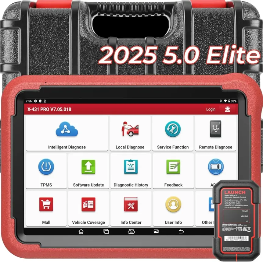 LAUNCH X431 V+ 5.0 Scan Tool with 2025 CANFD Connector, 37 Reset & OE-Level Diagnostics 1