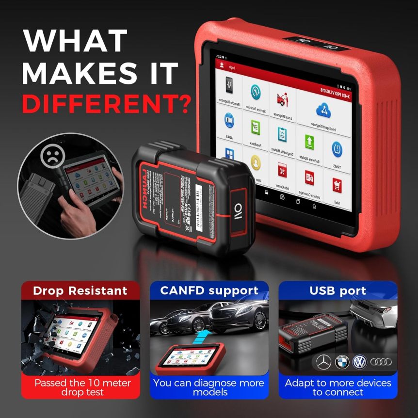 LAUNCH X431 V+ 5.0 Scan Tool with 2025 CANFD Connector, 37 Reset & OE-Level Diagnostics 1
