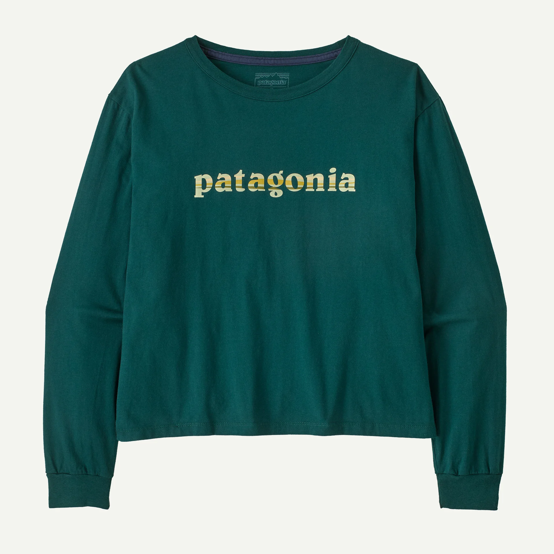 Women's Long-Sleeved '73 Text Logo Easy-Cut Organic Shirt