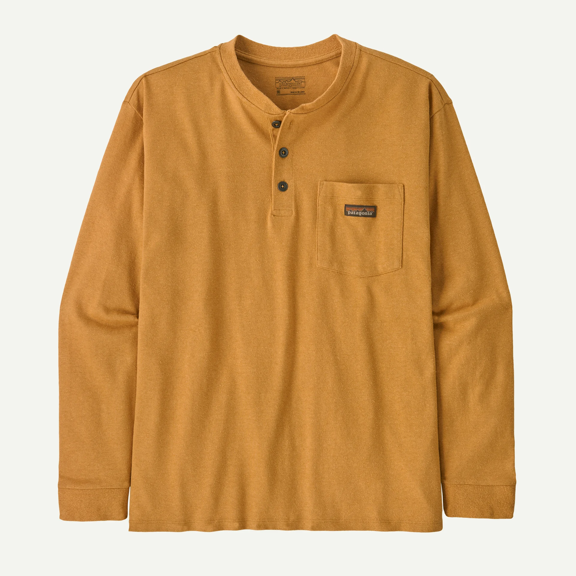 Men's Long-Sleeved Work Henley Pocket T-Shirt