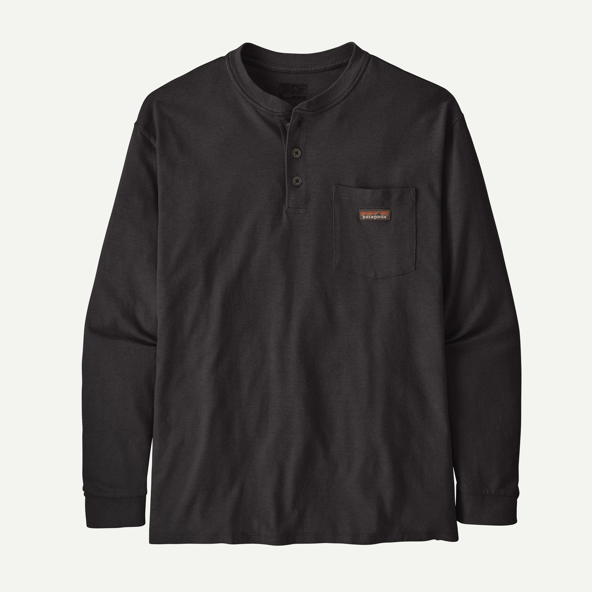 Men's Long-Sleeved Work Henley Pocket T-Shirt