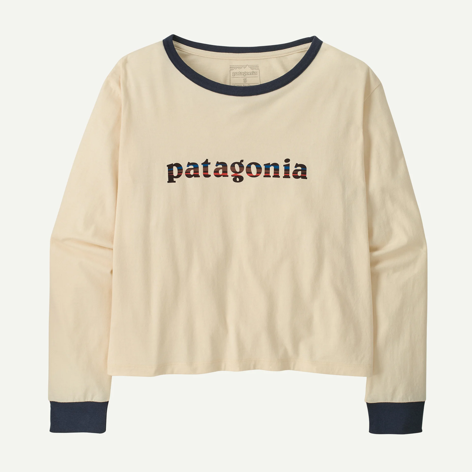 Women's Long-Sleeved '73 Text Logo Easy-Cut Organic Shirt