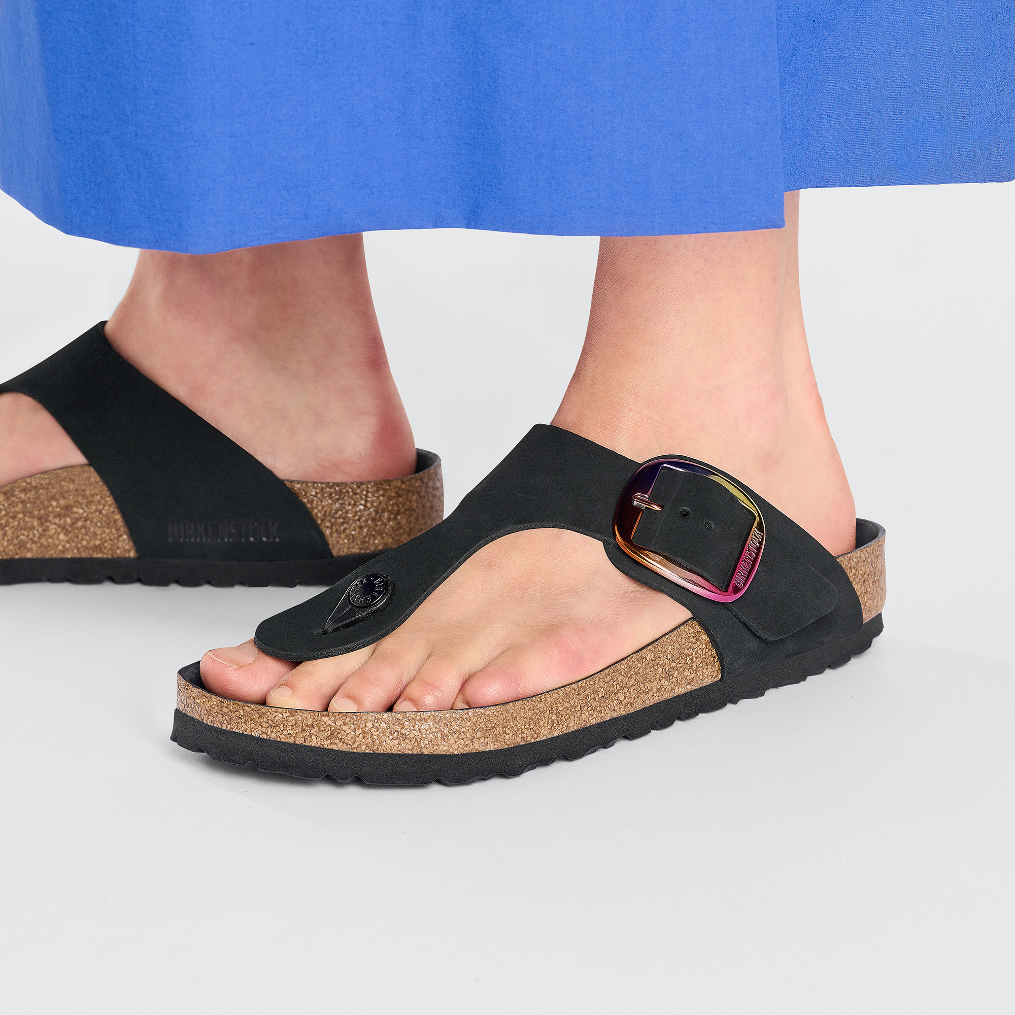 Gizeh Big Buckle Nubuck Leather