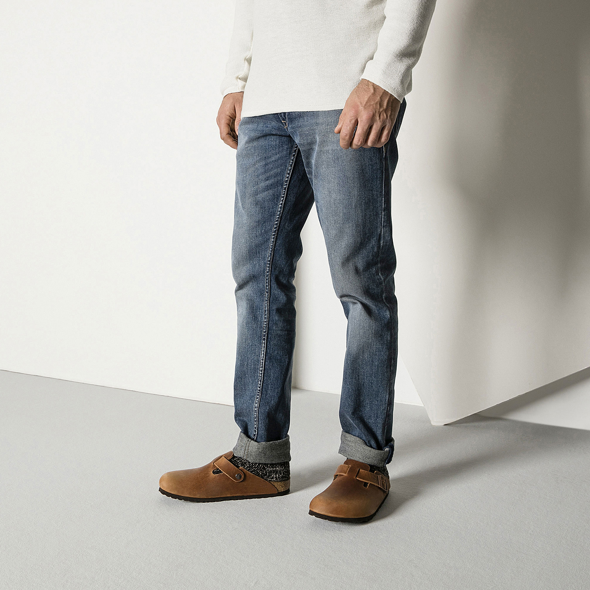 Cotton Slub Men Cotton/Polyamide/Elastane