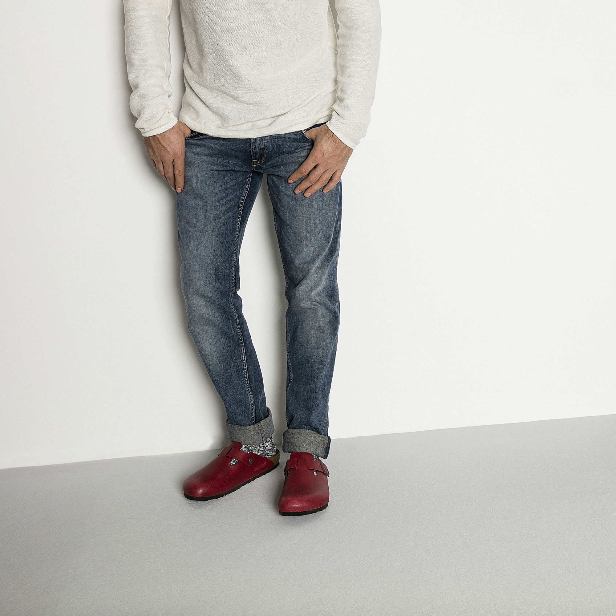 Cotton Slub Men Cotton/Polyamide/Elastane