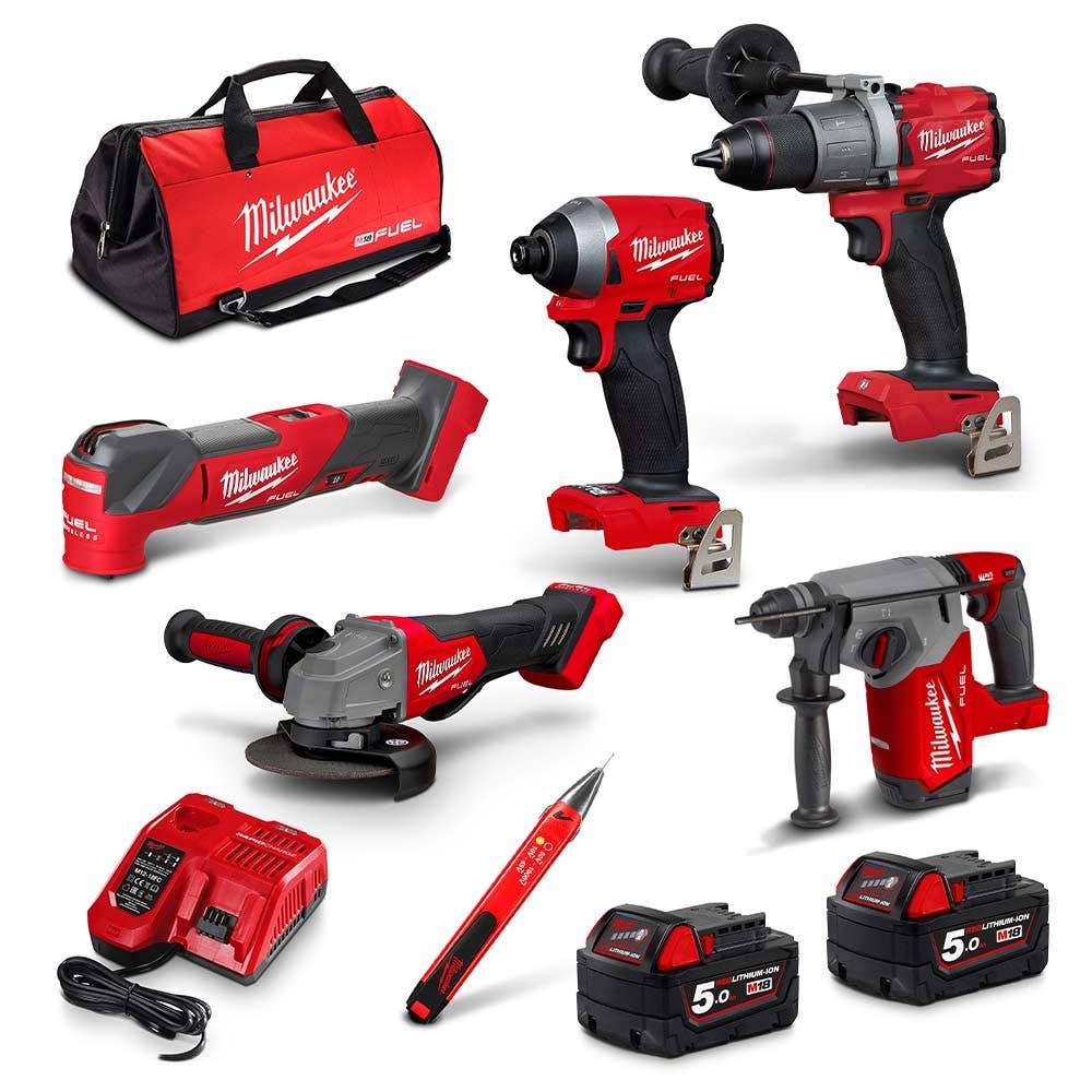 MILWAUKEE 18V FUEL™6 Piece 2 x 5.0Ah Combo Kit M18FPP6G2-502B
