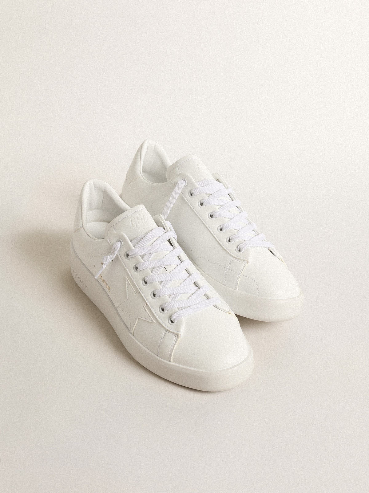 Men's bio-based Purestar with white star and heel tab| Golden Goose