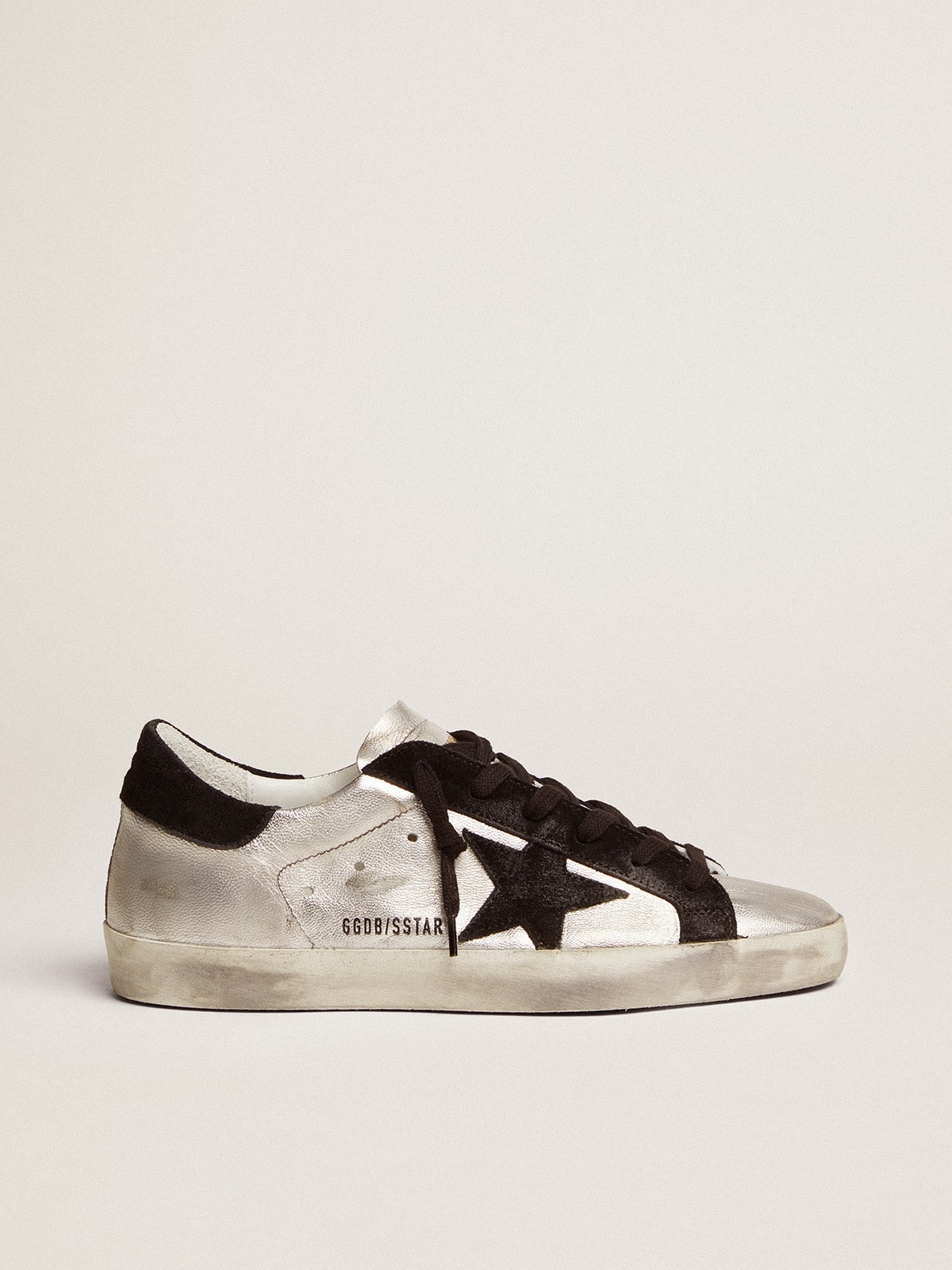 Women's Super-Star sneakers in silver leather| Golden Goose