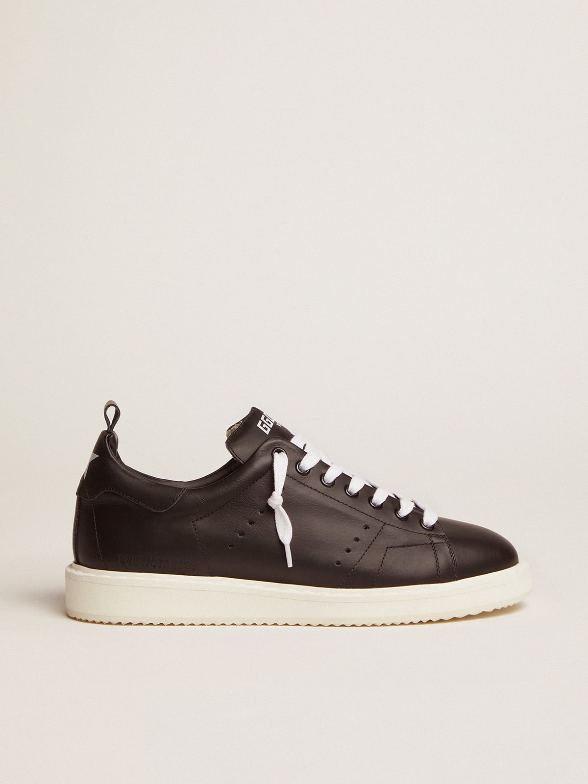 Starter sneakers in total black leather| Golden Goose