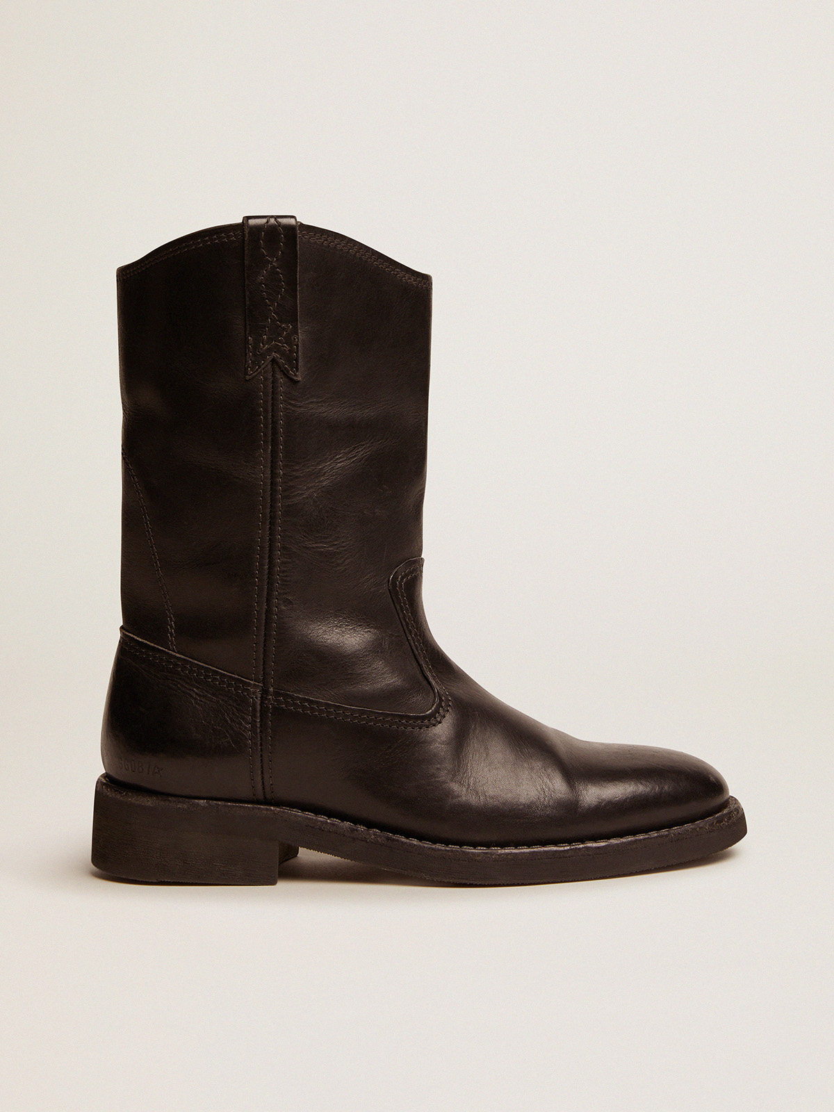 Biker boots in black leather| Golden Goose