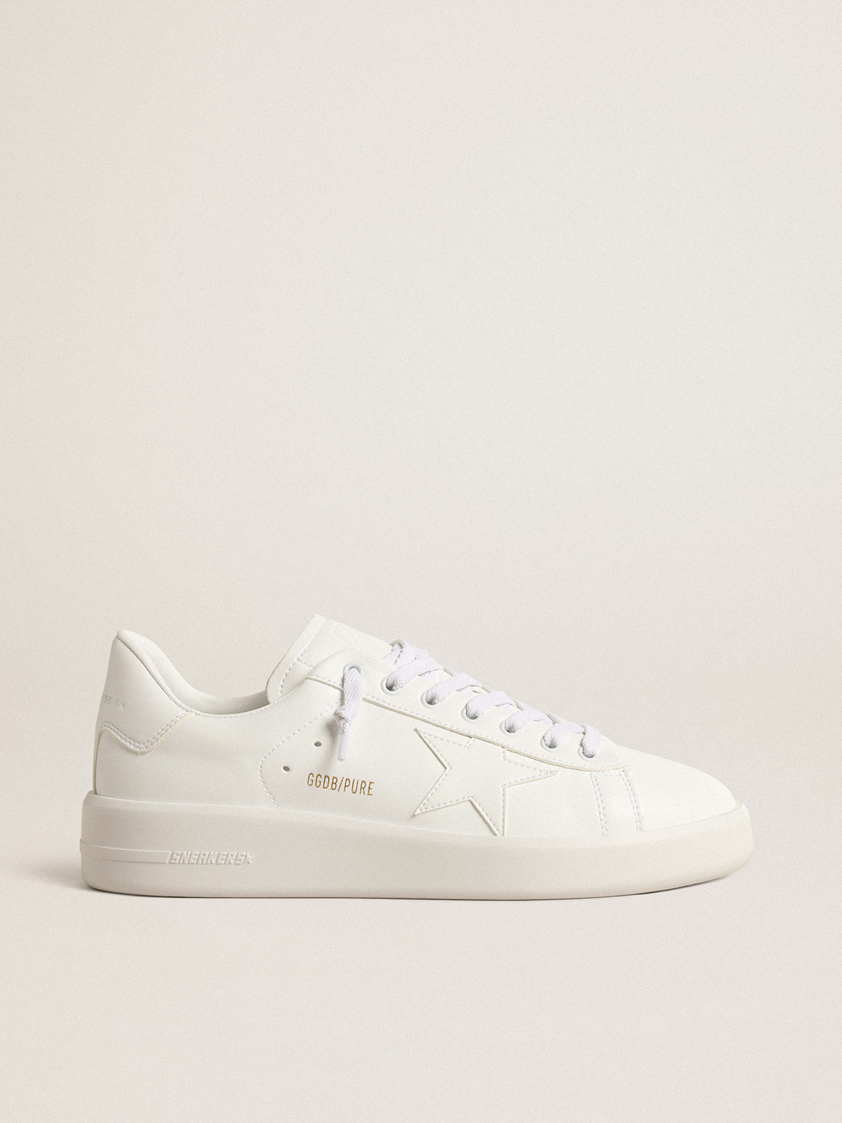 Men's bio-based Purestar with white star and heel tab| Golden Goose