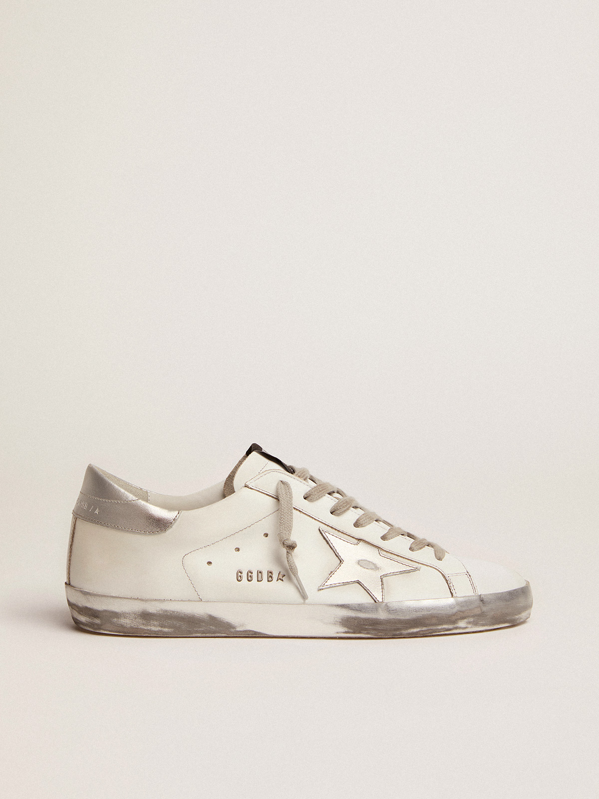 Men's Super-Star with glitter star and heel tab| Golden Goose