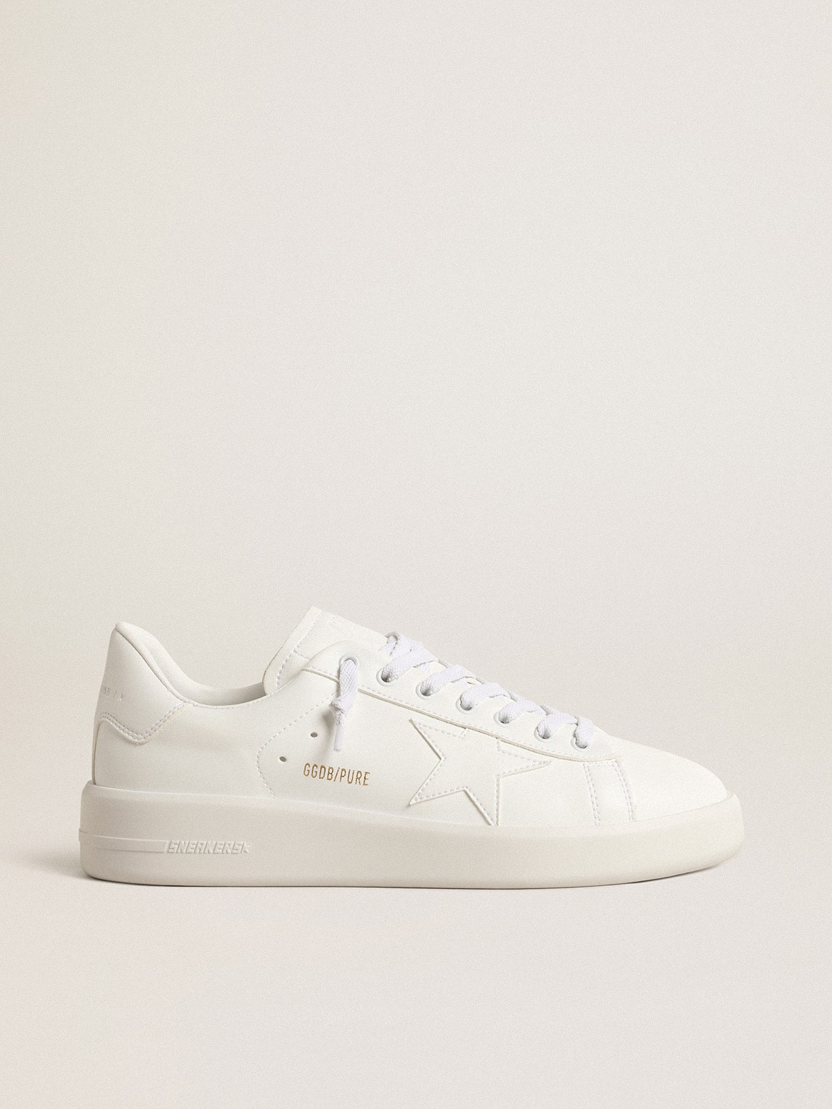 Men's bio-based Purestar with white star and heel tab| Golden Goose