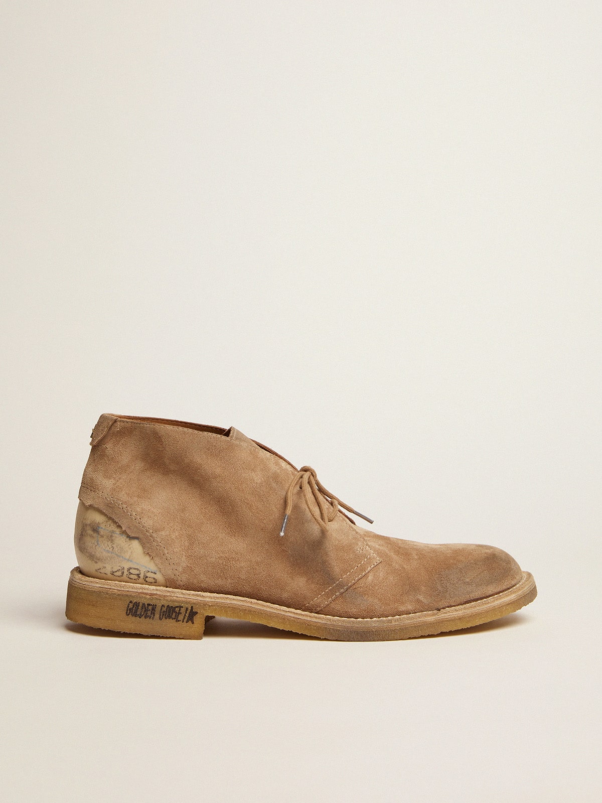 Noel ankle boots in caramel-colored suede| Golden Goose