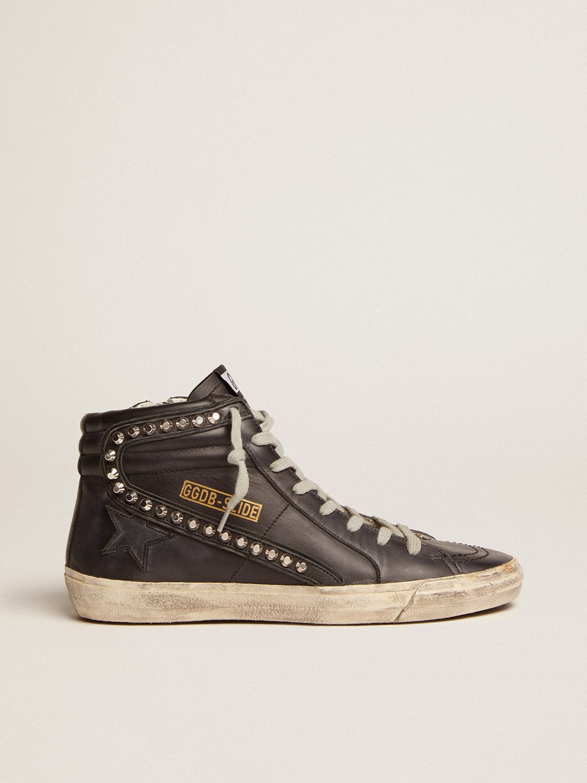 Women's Slide high-top sneakers with studs| Golden Goose