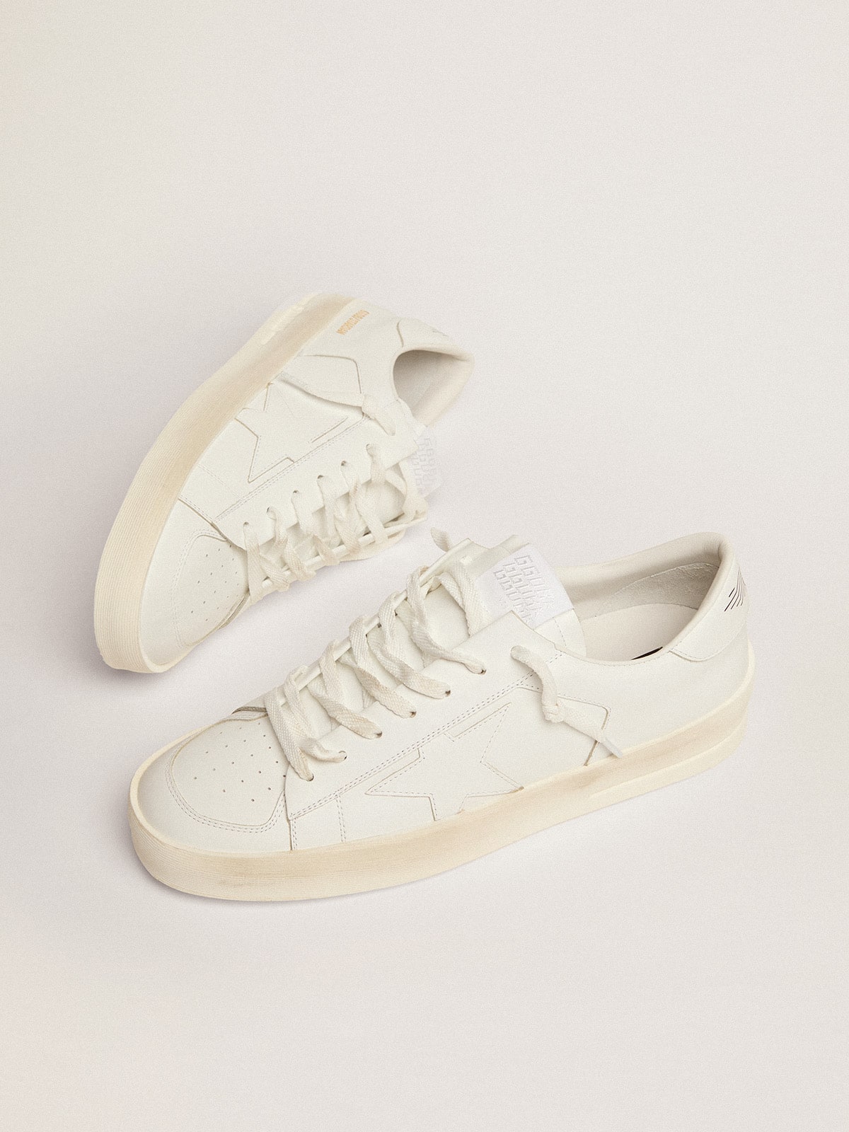 Men's Stardan in white leather| Golden Goose