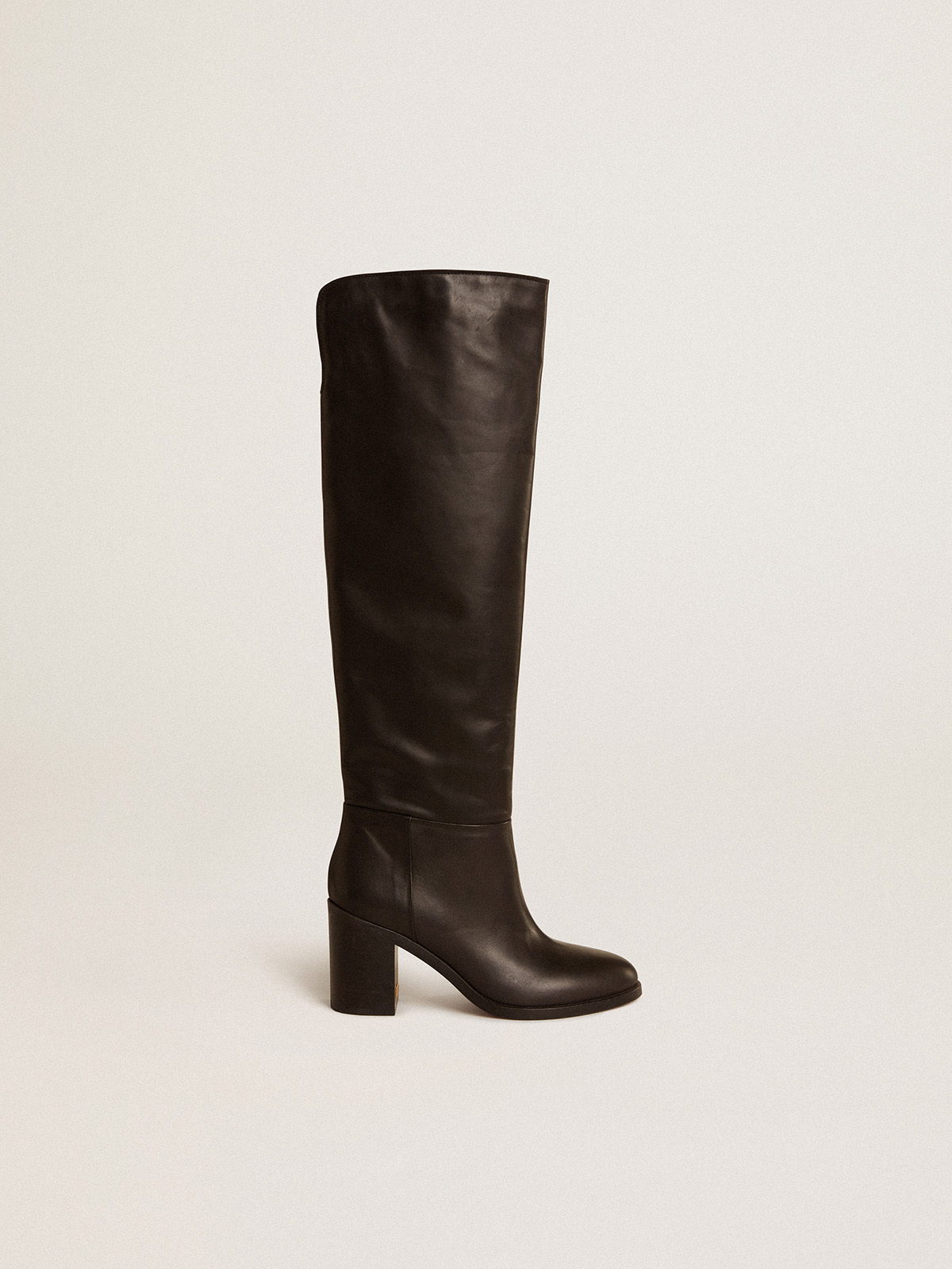 Vivienne knee-high boots in black leather| Golden Goose