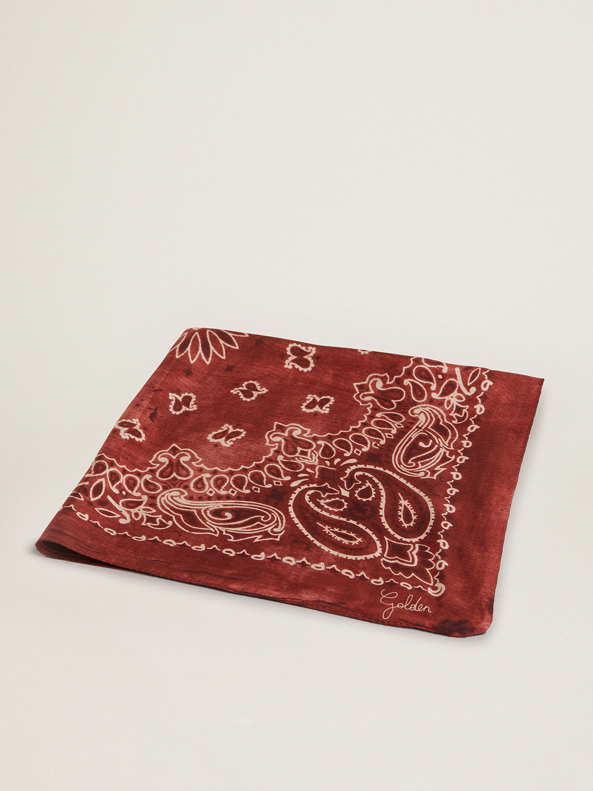 Women's burgundy scarf| Golden Goose