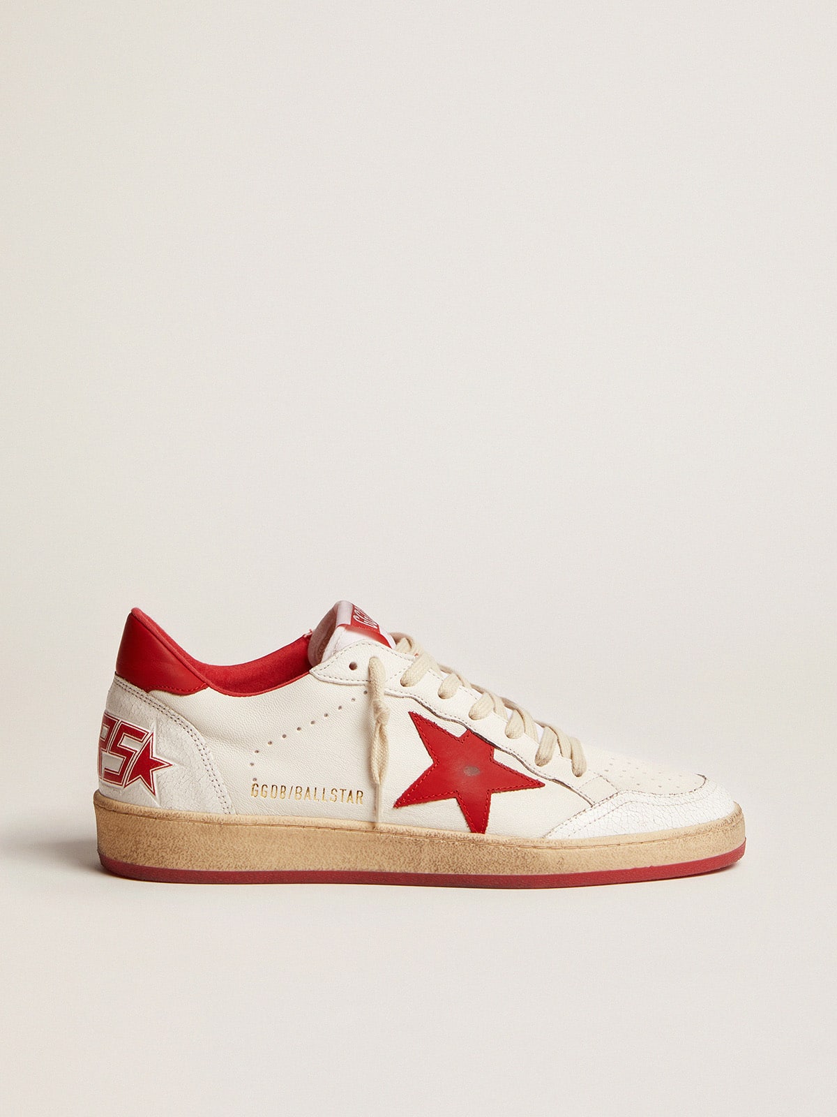 Men's Ball Star in white leather| Golden Goose