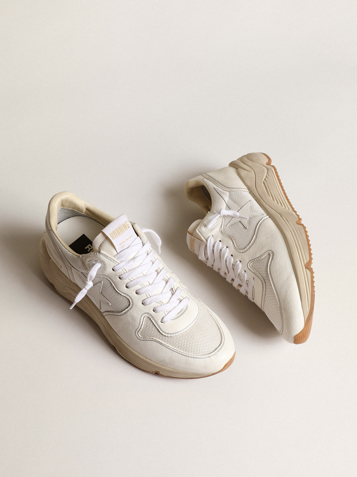 Running Sole in mesh and white nappa| Golden Goose