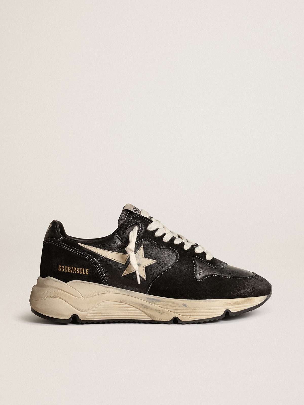 Women's Running Sole in black nappa and suede| Golden Goose